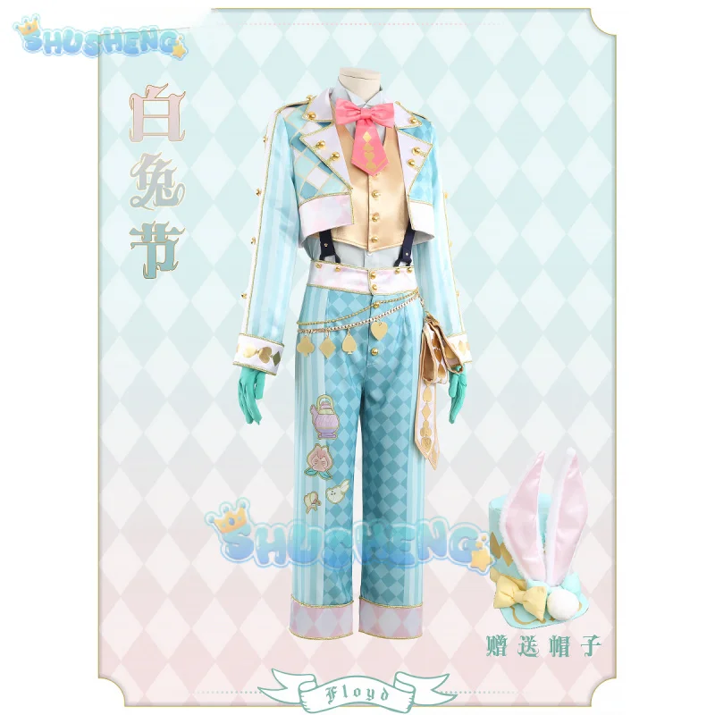 

Twisted-Wonderland Rabbit of the Moon Floyd Cosplay Costume Uniform Halloween Carnival Party Christmas Play Role Clothing