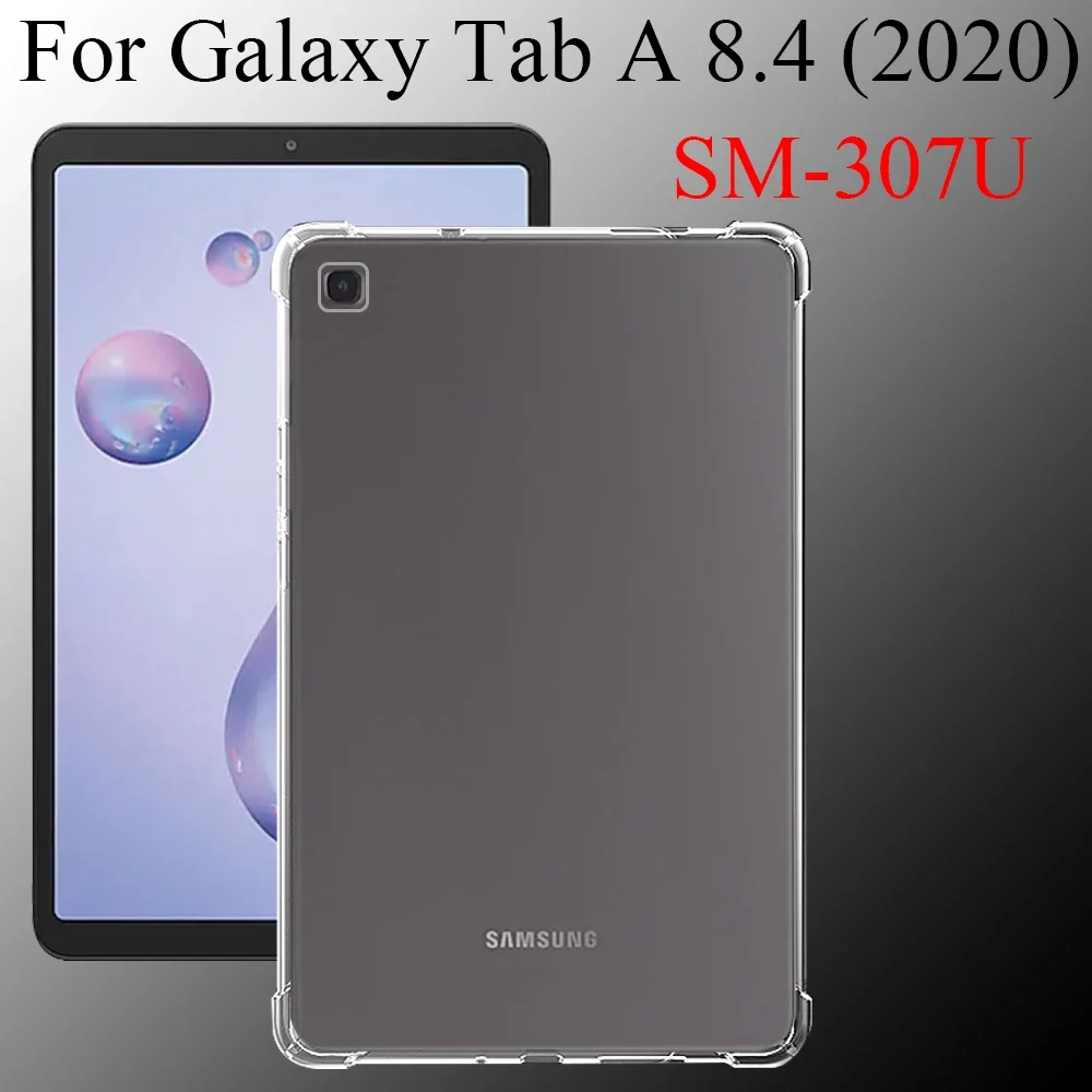 Tablet-Hülle für Samsung Galaxy Tab eine 8.4 "Silikon Soft shell TPU Airbag Abdeckung transparente Schutz Capa für SM-T307U (v)