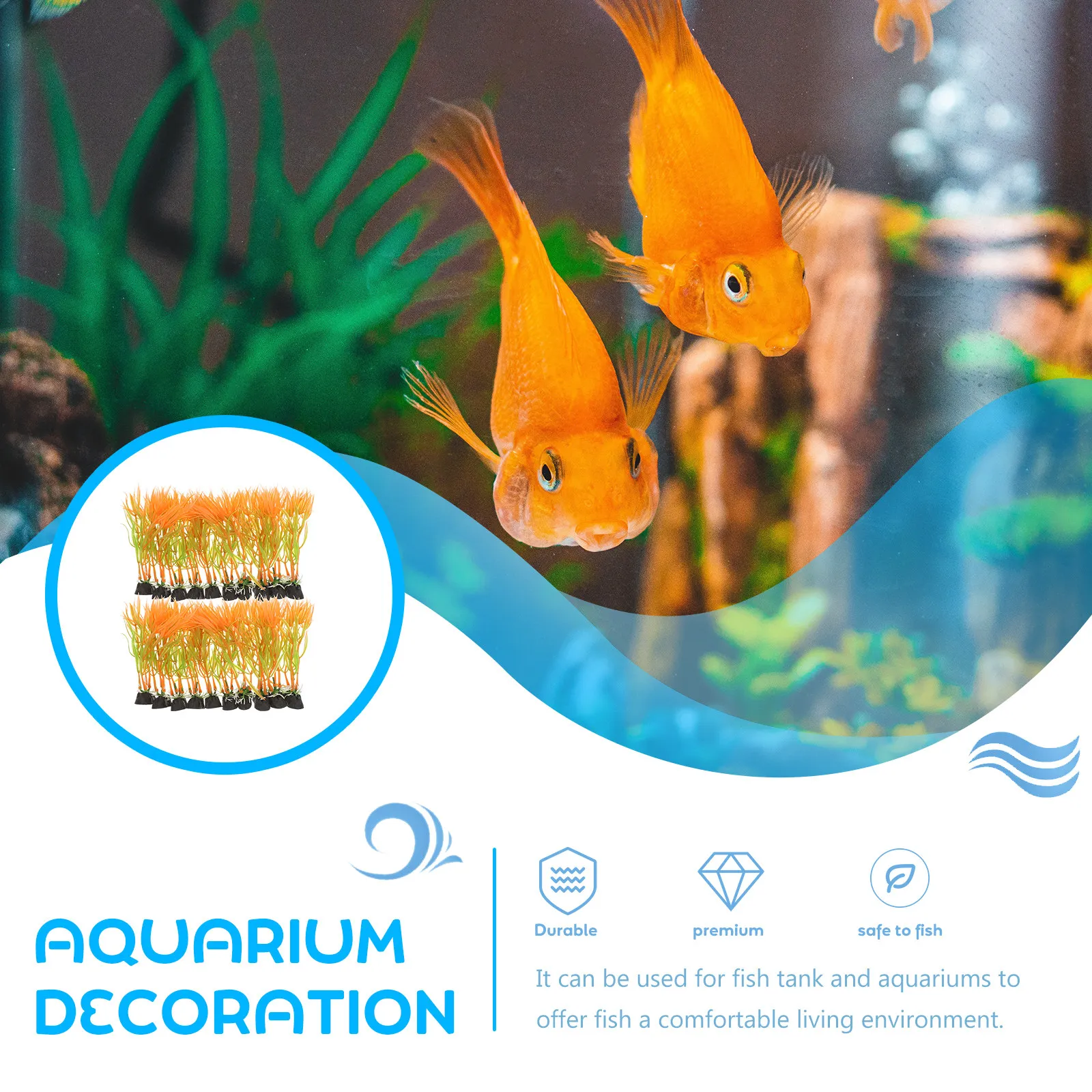 20個入りプレミアムフェイク水生植物、水槽装飾用、水中魚隠れ - Non Planted Aquarium Fish のレビューと価格