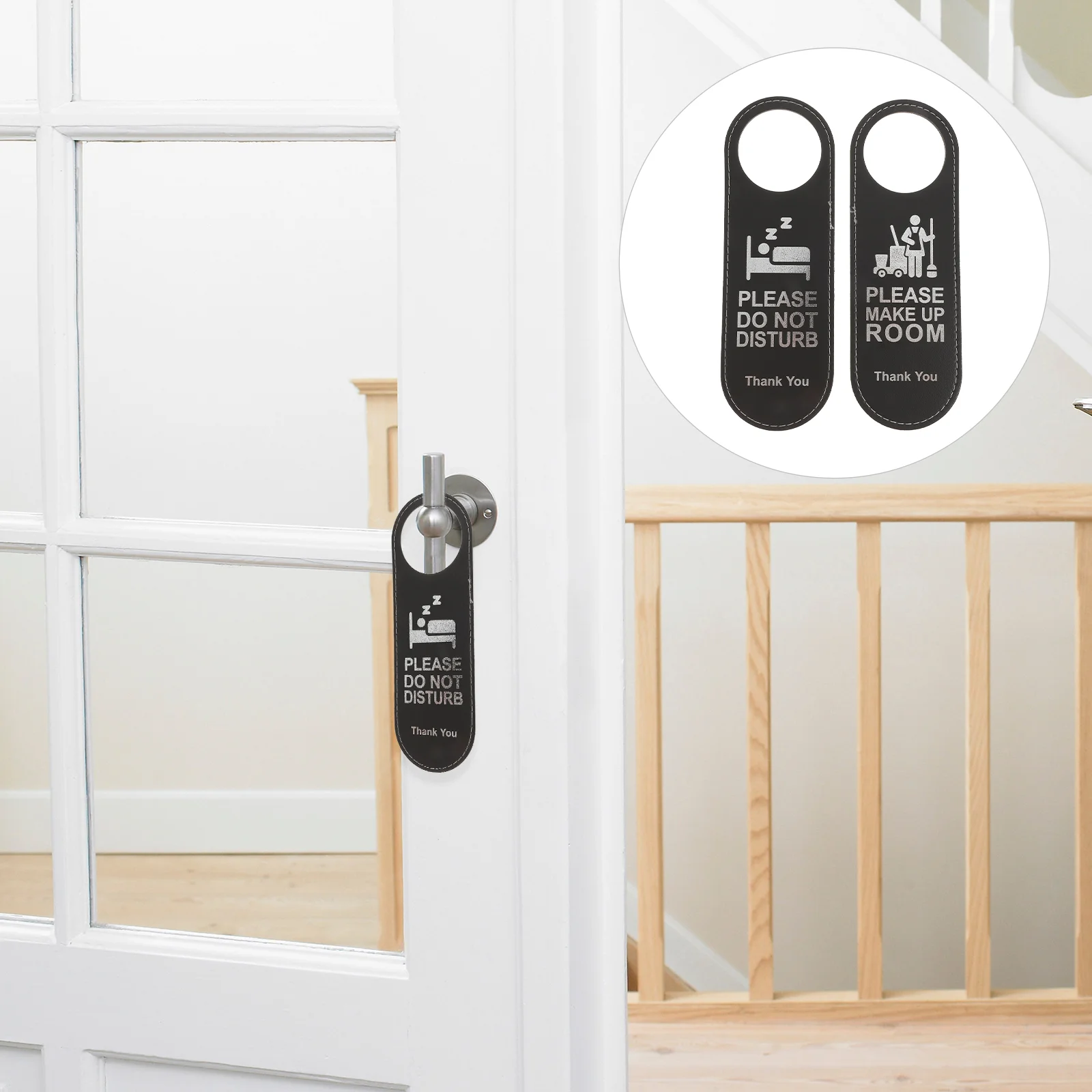 3 Pcs Clean Double-sided Listing Hotel Door Sign Hanger Handle Room Not Disturb Hanging Tag for Cleaning Set