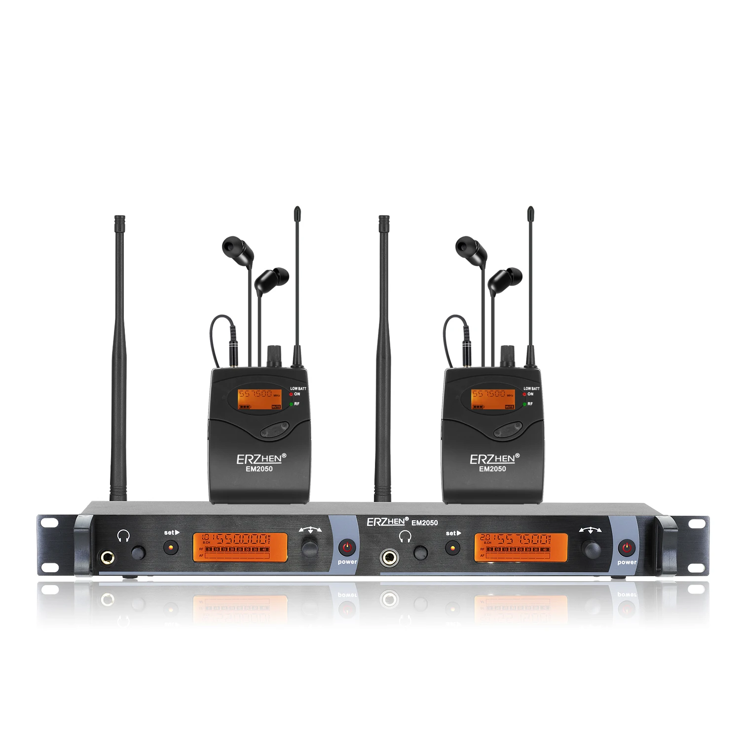 Professional stage monitoring system, in-ear audio monitoring, earphone monitoring, 2 channels, suitable for stage EM2050