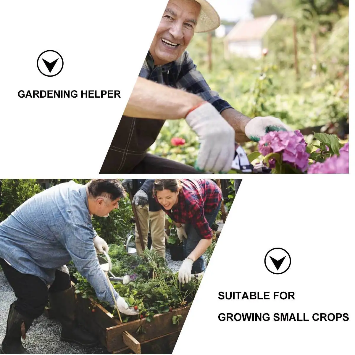 

2Pcs Three-Tooth Garden Rake Durable Iron Gardening Tools for Soil Tilling Hand Cultivator Yard Cleaning Practical