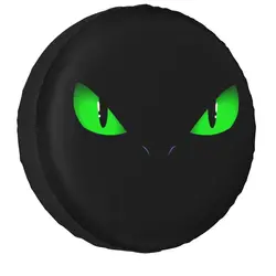 Cartoon Black Cat Spare Wheel Cover for Jeep Mitsubishi Pajero 4x4 Trailer Custom Kitten Tire Protector 14