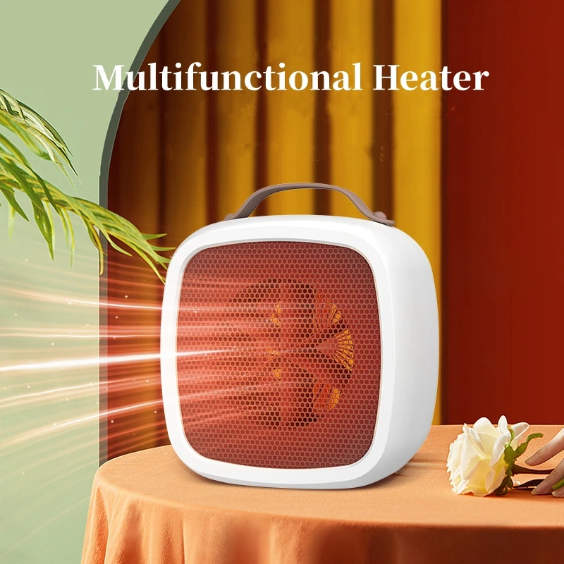 Mini Portable Electric Space Heater 500W Powerful Home Office Desktop Warm Air Heater Warmer Fan Household Silent For Winter