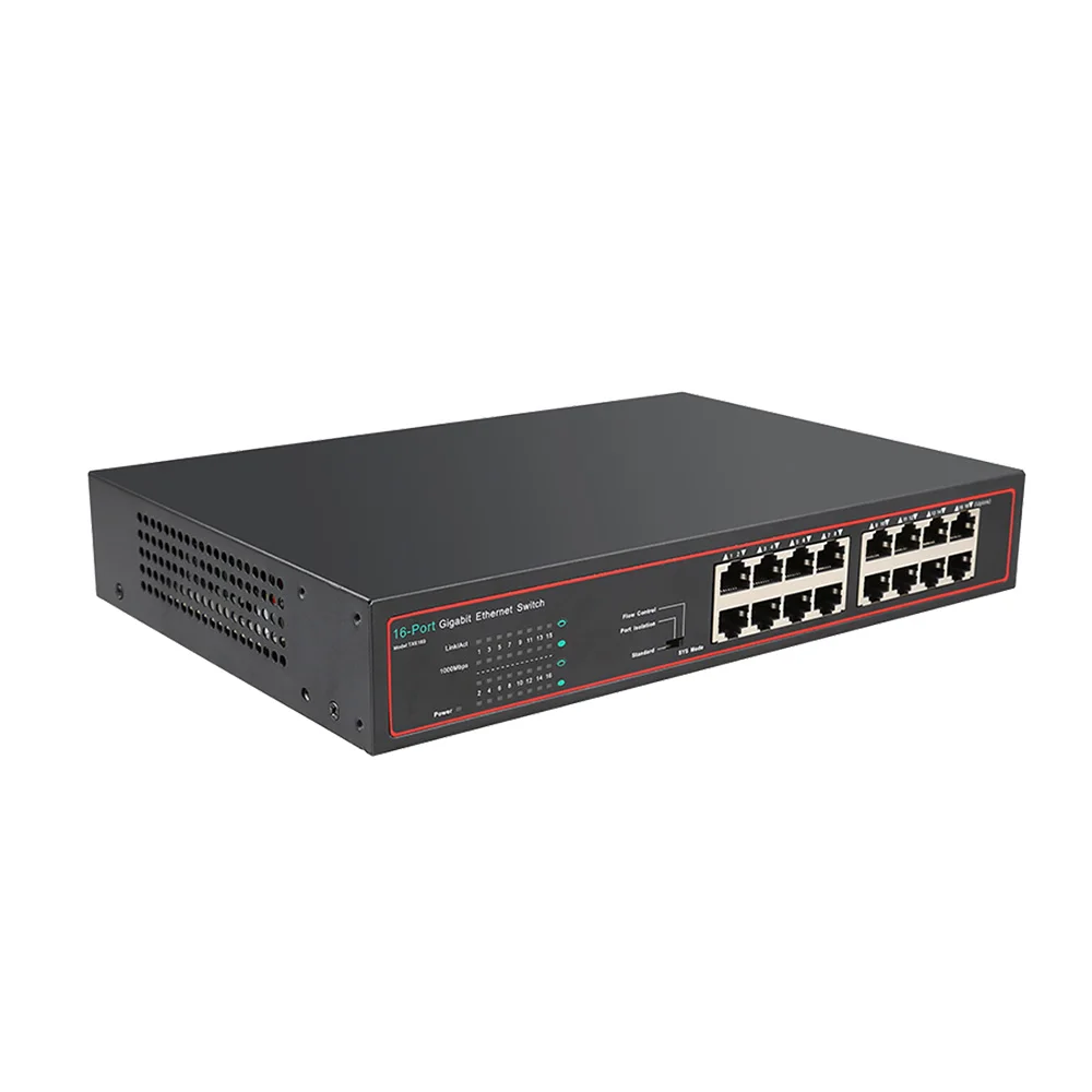 

Poe Switch Ethernet 16 Ports Network 10/100mbps Ports Ieee 802.3 Af Wireless Ap Uplink Network Switch