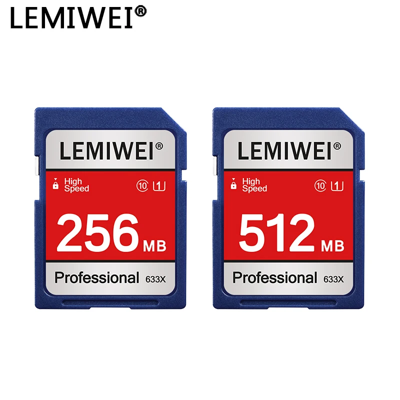 LEMIWEI High Speed SD Card 256MB 512MB 1GB 2GB Professional Camera Card 100% Real Capacity C10 U1 SD Memory Card