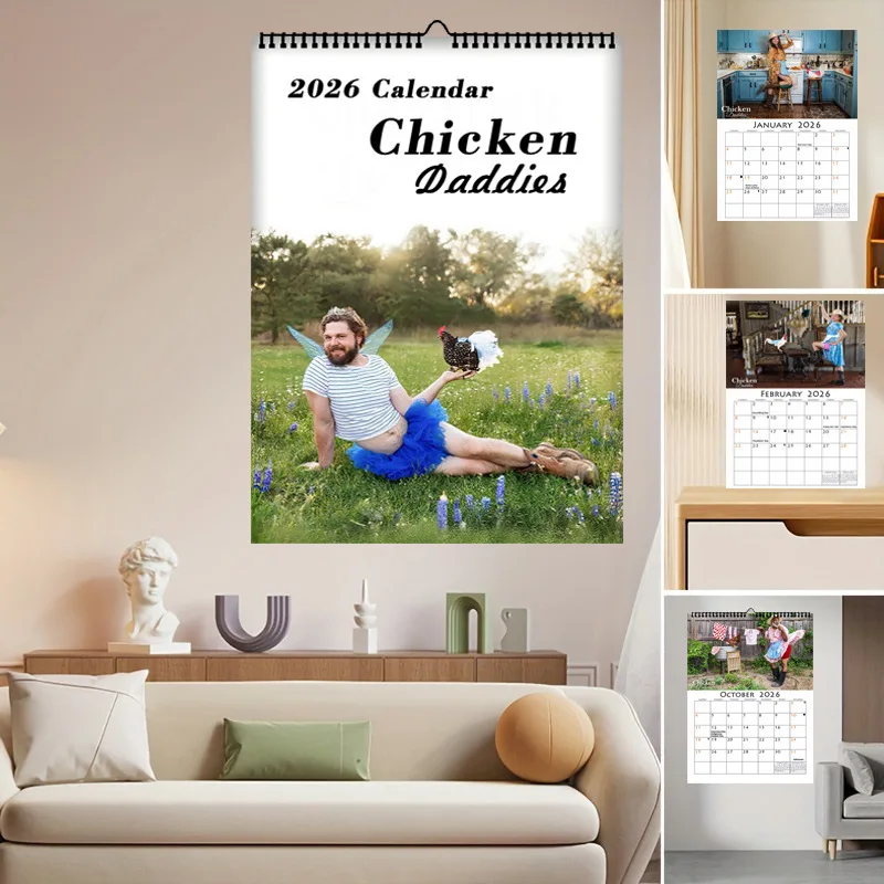 

Calendar Schedule 2026 Chicken Dad Calendar Monthly Calendar Funny New Year Gift