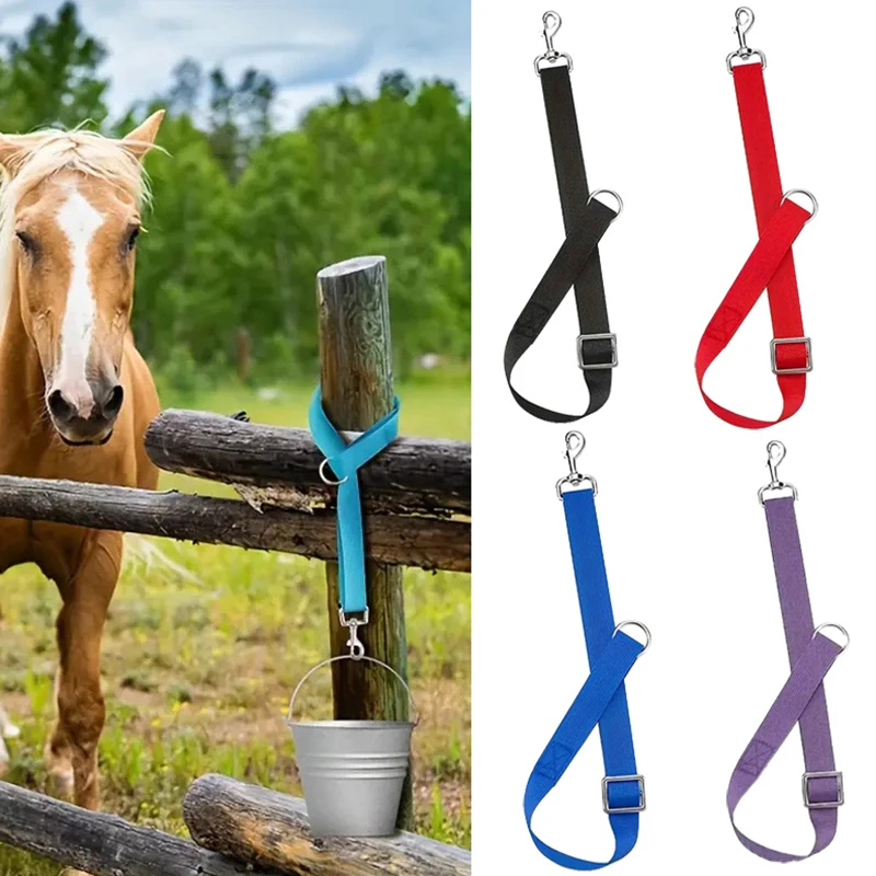 Horse Feeding Bucket Strap For Water Buckets, Hay Nets, Adjustable Nylon Livestock Feeding Becket Belt Farm Hanging Strap Rope