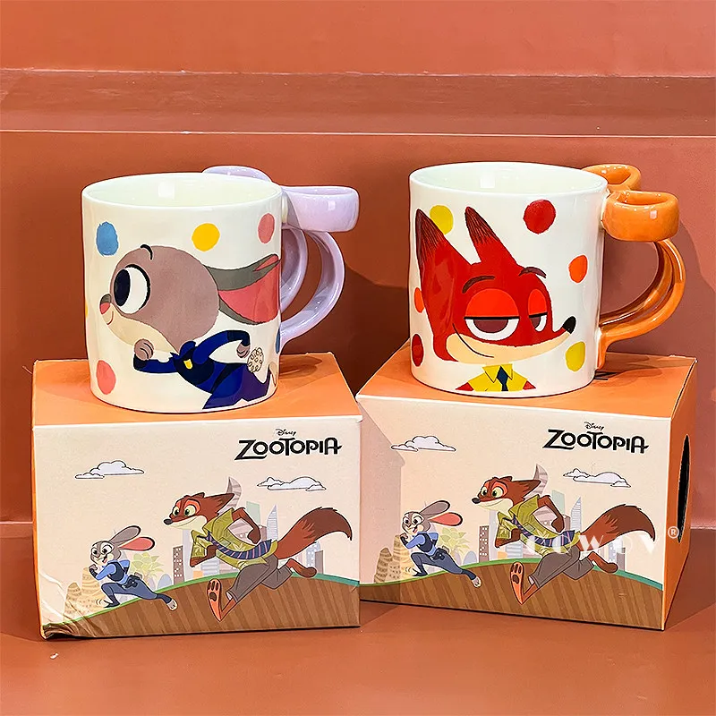 

Original Zootopia Judinick Couple Ceramic Mug Household Water Cup Children's Christmas Birthday Gift