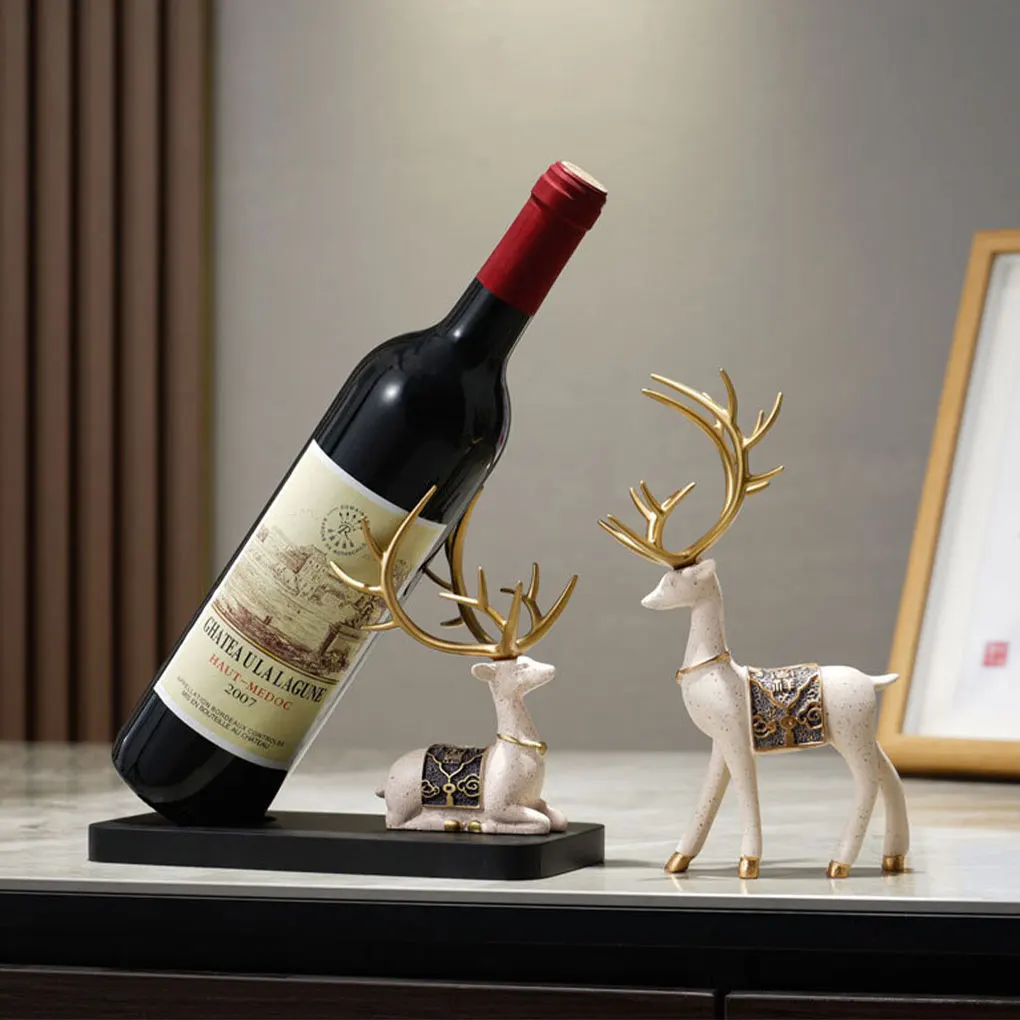 

Украшения для красного вина Линлан Олень Олени Скульптуры животных Элегантный стиль Линлан Олень Стойка для красного вина