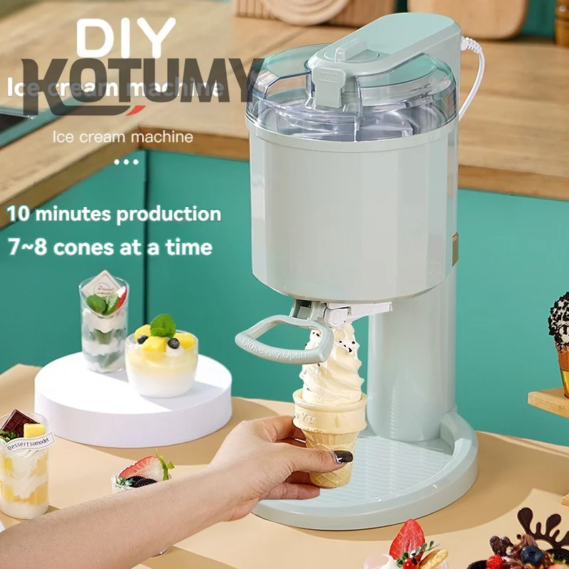 DIY Ice Cream Machine, Fully Automatic Household Mini Fruit Ice Cream Machine, Children'S DIY Cone Ice Cream Machine