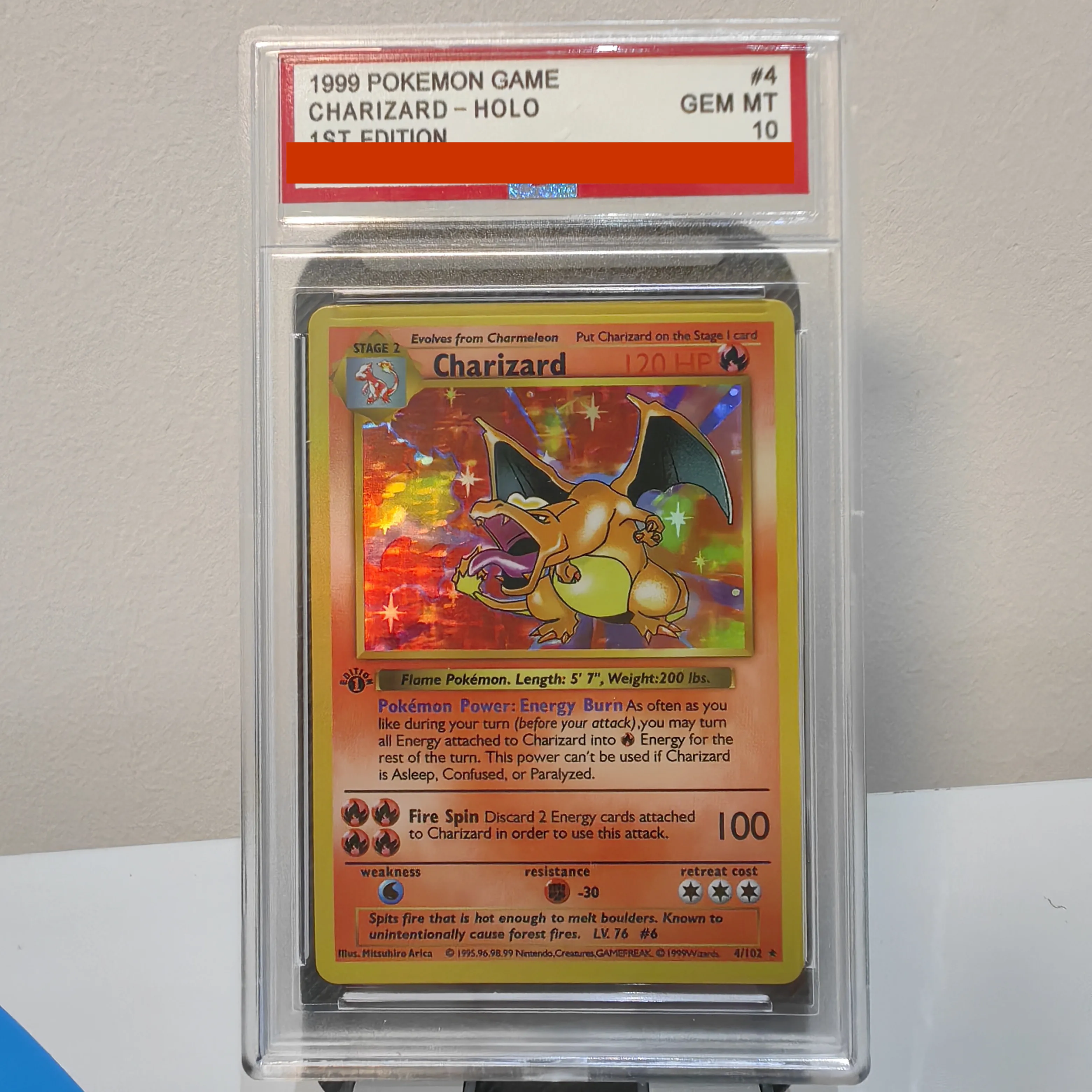 DIY TCG Collection Card Rating Card 6/102 1999 1ST EDITION Copy 10Points Rating Card Anime Game Gift Toy