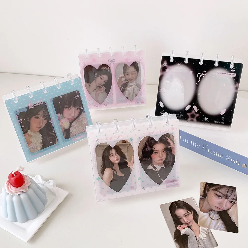 3 Inch Desktop Photocard Album Mushroom Button Desk Calendar Style Card Binder Photo Card Holder Display Storage Book Set
