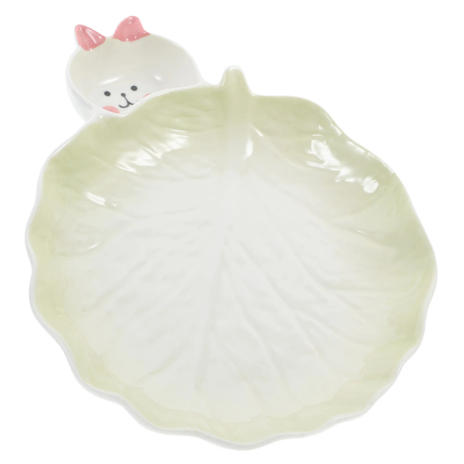 

Charming Ceramic Cartoon Plate Practical Aesthetic Salad Dessert Holder Thoughtful Gift for Loved Ones Cute Plate