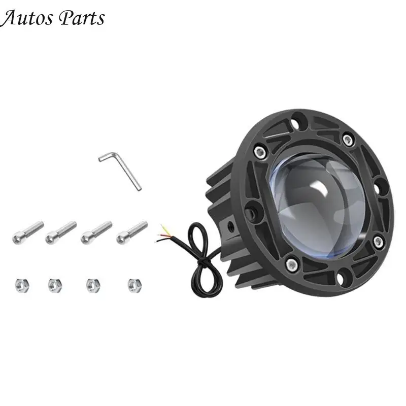 57BA High Intensity LED Fog Lights for Car Double Color Functionality Aluminum Alloy Construction Long Distance Use