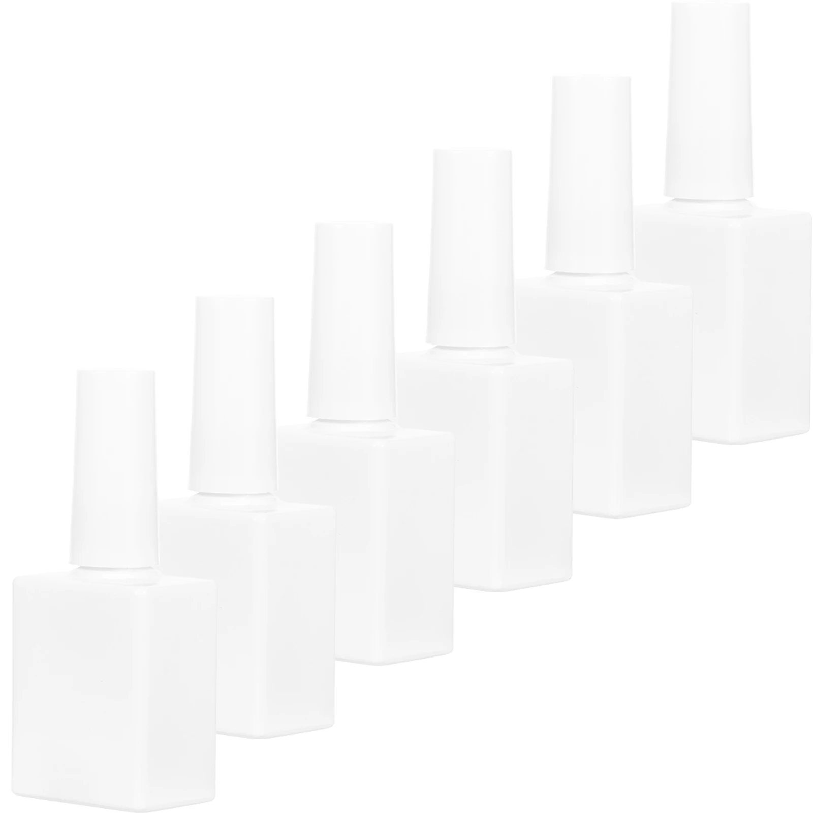 6 قطع من زجاجات طلاء الأظافر الفارغة بتصميم فرشاة حاملات محمولة قابلة لإعادة الاستخدام لتخزين الفن زجاجات طلاء الأظافر الفارغة #4