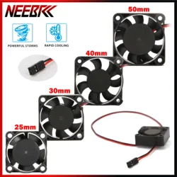 25/30/40/50mm RC Cooling Fan 3500-16380RPM 5-12V DC Heat Sink High Wind Rapid 36/42mm Motor 30/60/120/150A ESC JR Plug Car Part