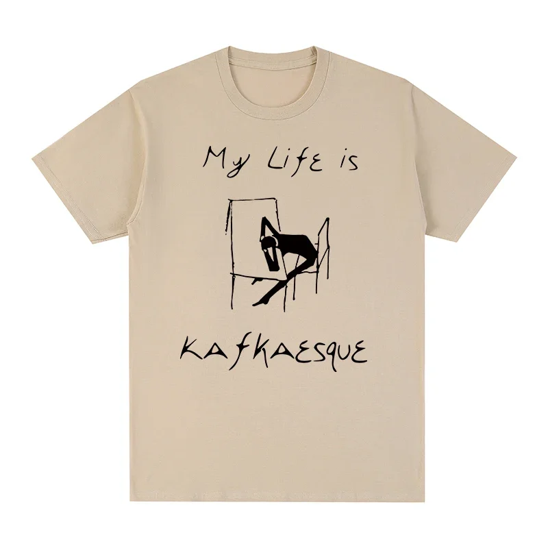

Хлопковая мужская футболка My Life Is Kafka Frank, новая футболка, женские топы, футболки для мужчин, дизайнерская одежда, мужские футболки в стиле Харадзюку