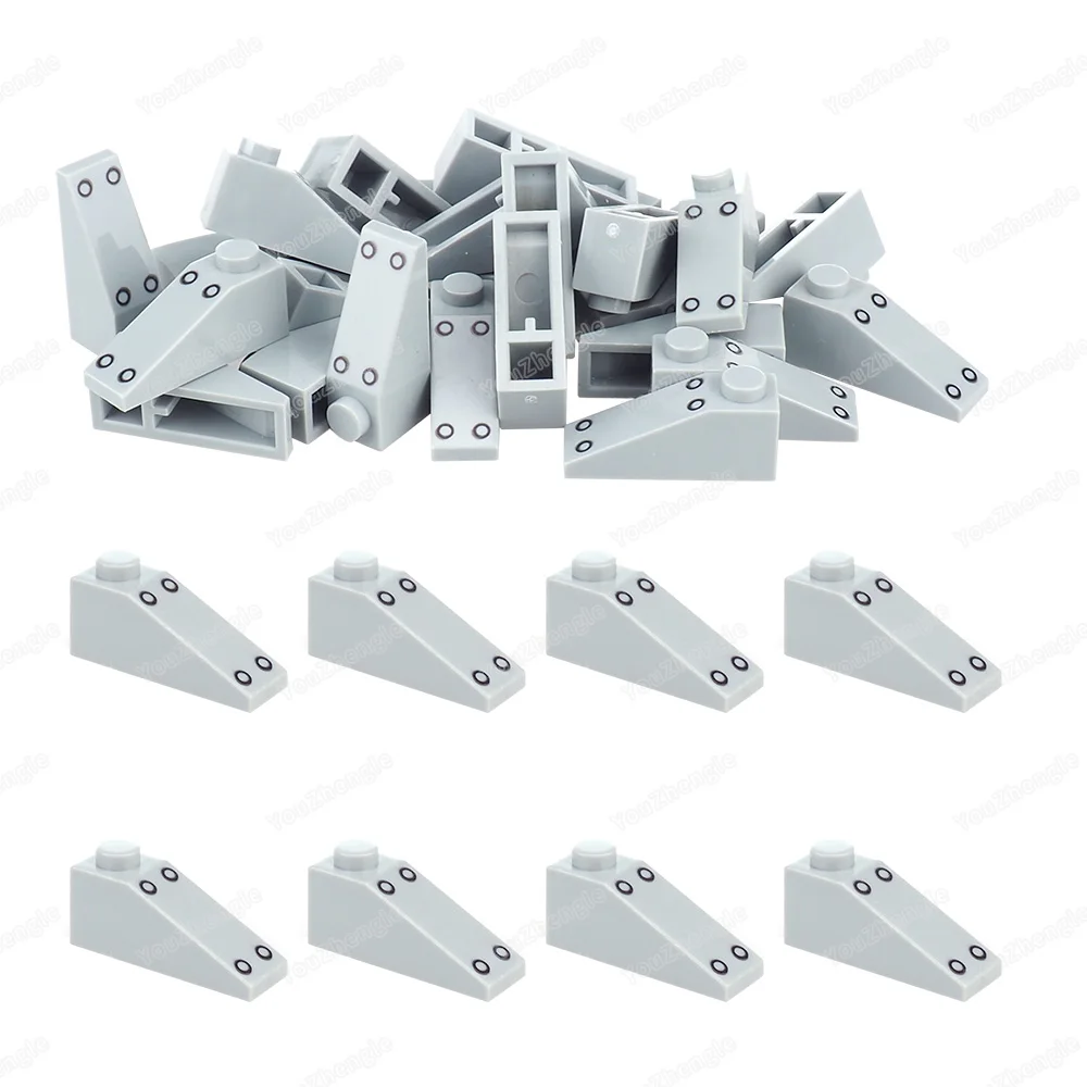 4286 Printed Steel Plate Rivet Pattern Building Block Slope 1x3 Parts MOC Figures Tank Equipment Scene Model Boy Gifts DIY Toys