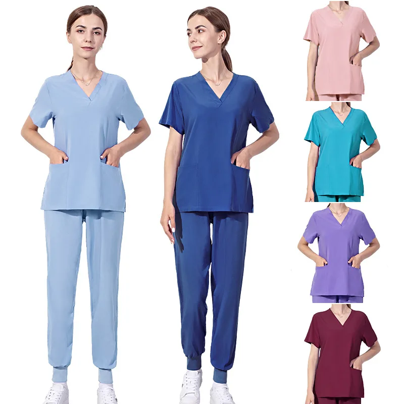 Beauty Salon Dentistry Dentist Operating Room Overalls Summer Thin Hand Washing Scrubs Clothes Stretch Quick-drying Nurse Set