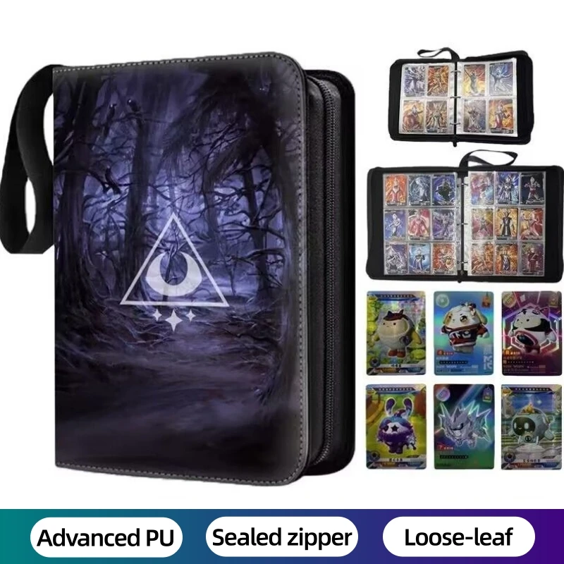 

Коллекционный альбом для карточек 3x3 на 900 слотов с молнией, большой емкости, для хранения карточек, серия Town Tales