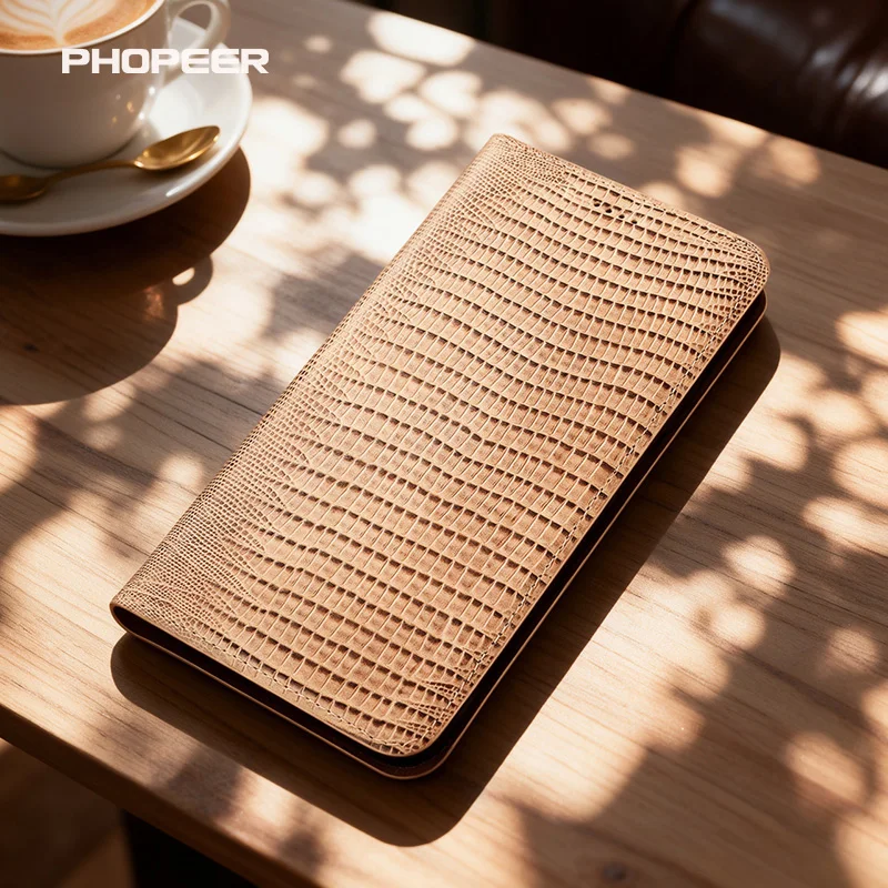 Luxury Genuine Leather Case for Oneplus 15 13 12 11T 10T Pro Retro Lizard Pattern Phone Case