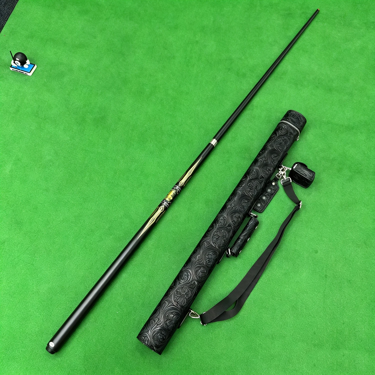 Fiberglass Pool Cue Stick 148cm, 12.5mm Tip Blue Style & 11.5mm Tip Yellow Style, Pool Cue+Cue Case, Low Deflection Pool Cue