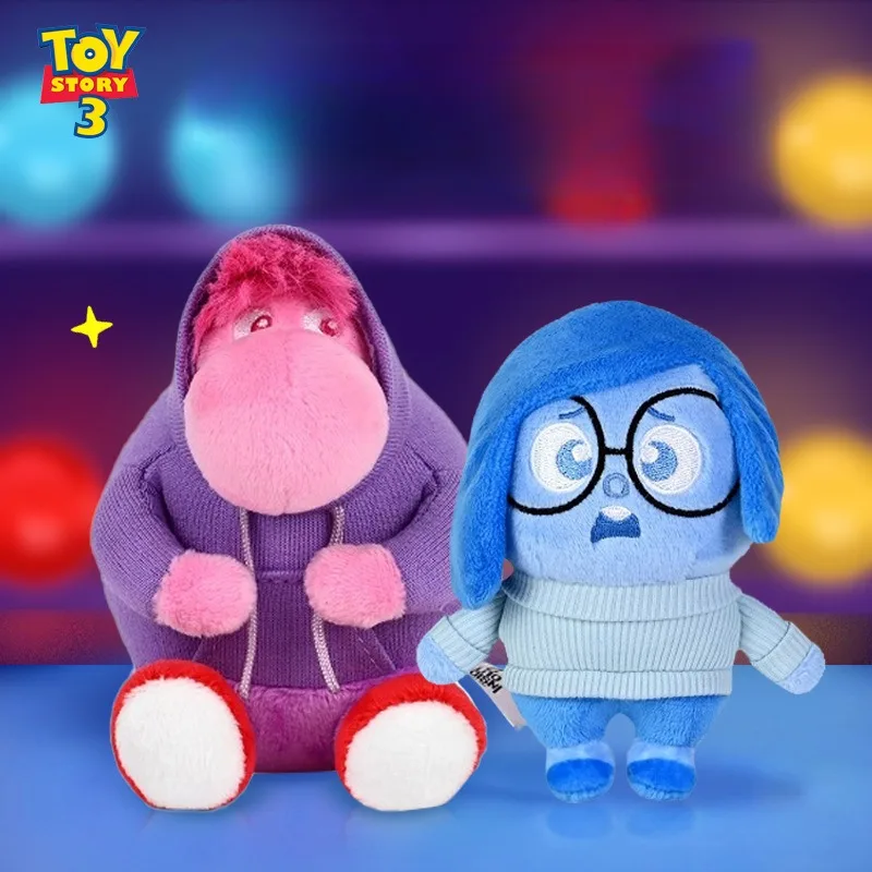 LLavero de muñeco de peluche de Disney Inside Out, bonito llavero de coche de dibujos animados de Anime, colgante de mochila suave a la moda, regalos de vacaciones para niñas y niños