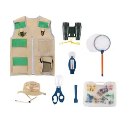 16 Pieces Outdoor Adventure Kits Role Play Outdoor Activity Kid Explorer Costume for Kids Paleontologist Children