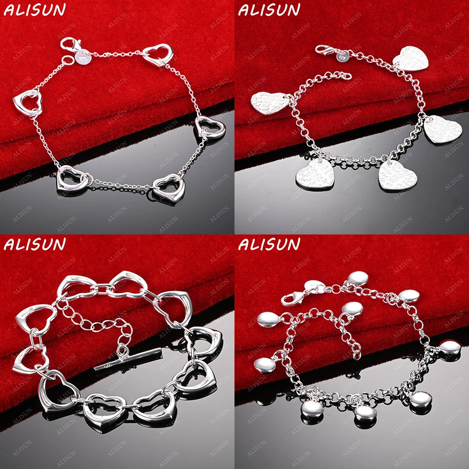 

ALISUN 925 Sterling Silver Design Bracelet For Women Men Fashion Jewelry Charm Grace Noble Wedding Accessories