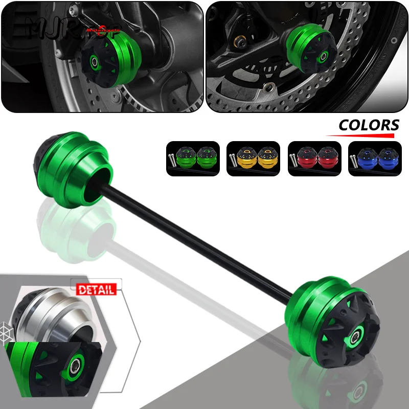 versys650 versys1000 Motorcycle CNC Front Wheel Axle Fork Crash Sliders Cap Protector Pad For VERSYS650 VERSYS1000 2017-2025