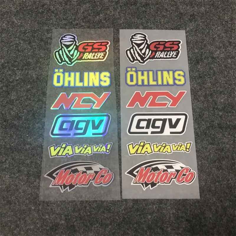 

Motorcycle stickers, shock absorber stickers, exhaust pipe stickers, helmet decoration stickers, sponsor stickers
