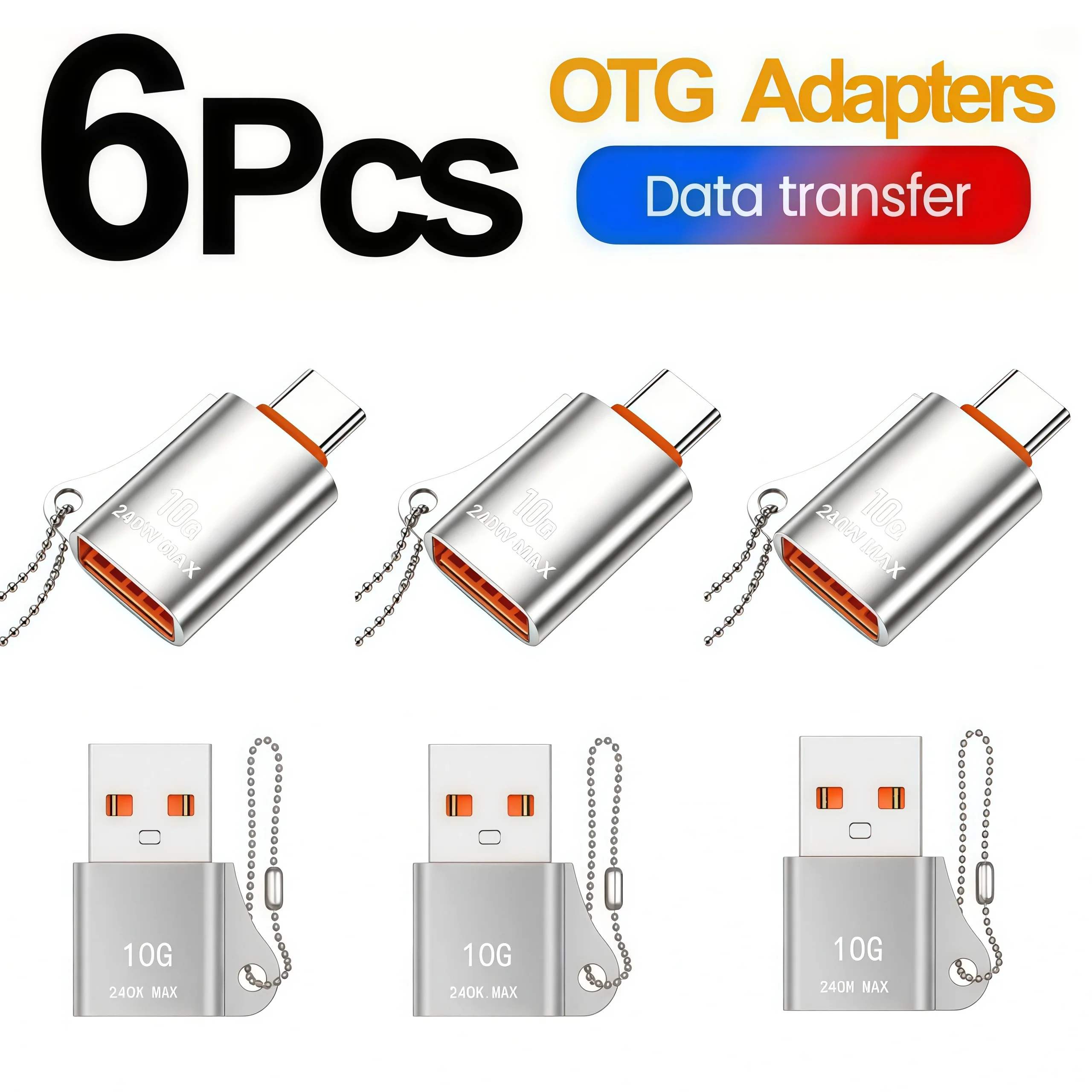 USB 3.1 OTG Adapter Type C Female to USB-A Male Converter 10Gbps Data Transfer USBC Connector