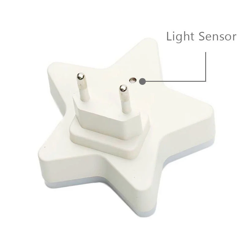 Led Star Night Light Eu/us Plug Smart Light Sensor Wall Night Lamp For Baby Room Kids Bedroom Home Deco Energy Saving 110-220v