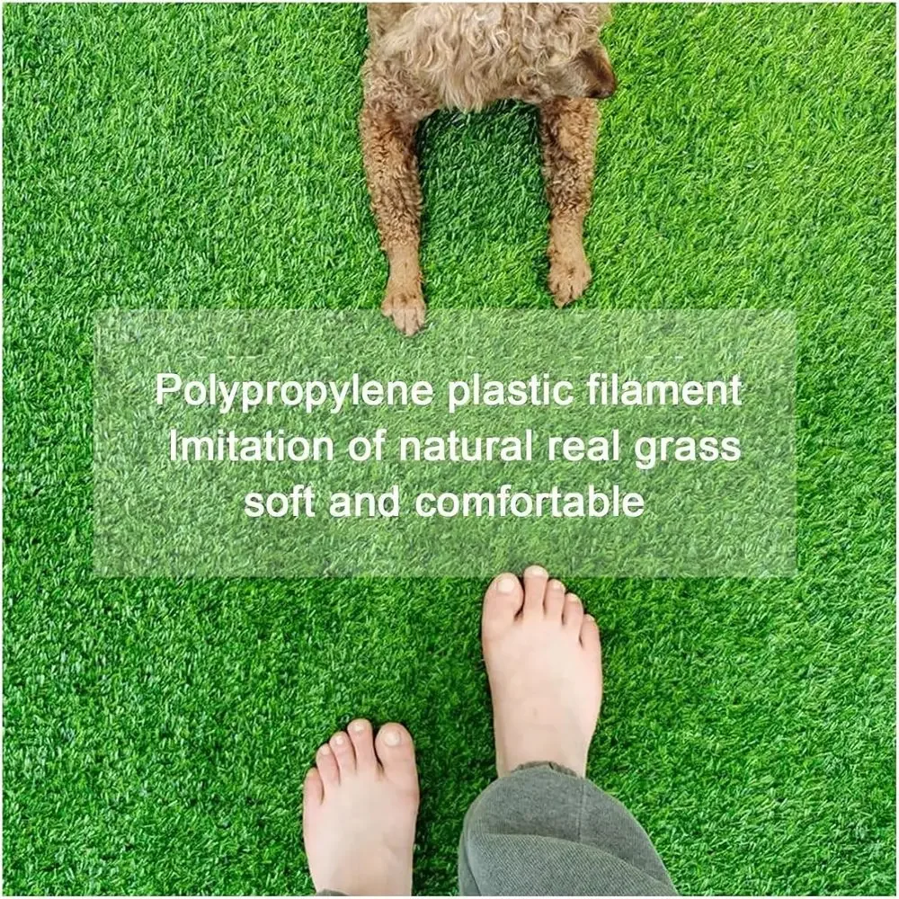 Green 2cm Thick Artificial Grass Mat for Garden, Backyard, and Weddings (120x60cm)