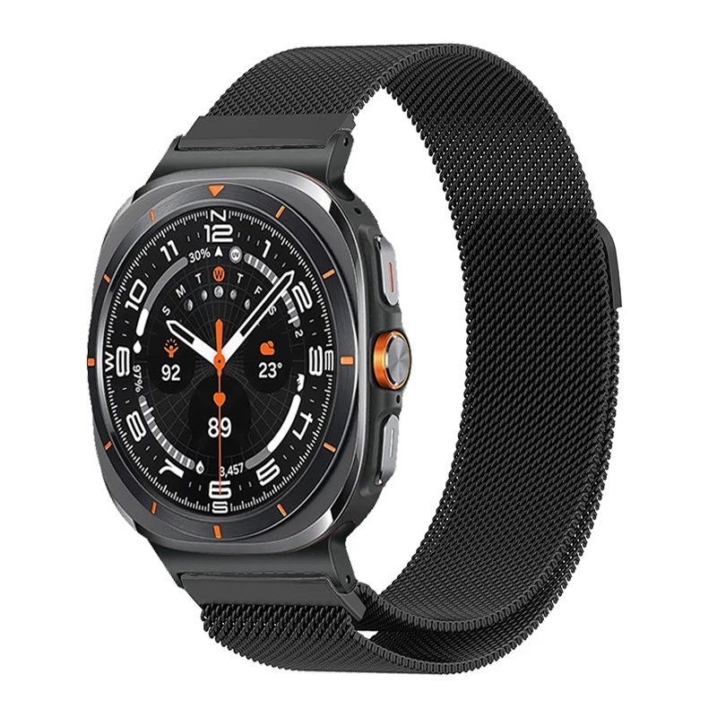 Pulseira de Metal para Samsung Galaxy Watch Ultra 2025, Bracelete Magnético Curvo para Samsung Galaxy Watch 7 Ultra 47mm