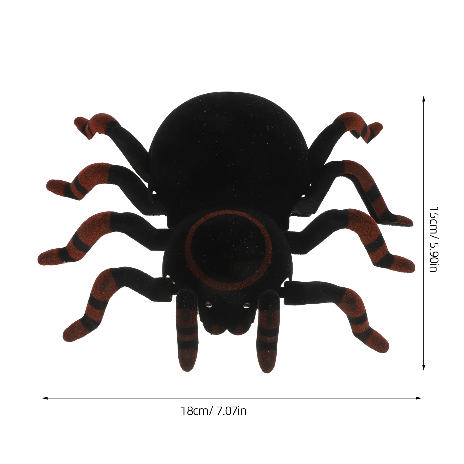 Remote Wall Climbing Spider Simulation Scared Trick Electronic Black 18x15cm Scared Joke Prank Control Gift for Kids
