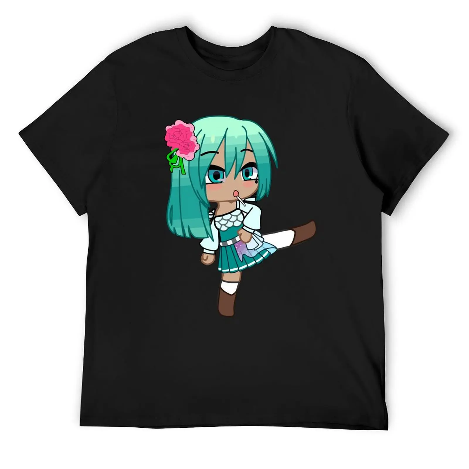 Gacha club meme chibi doll. Girl with fighting style. Karate girl. Anime gacha chibi girl - Girls from gacha club T-Shirt