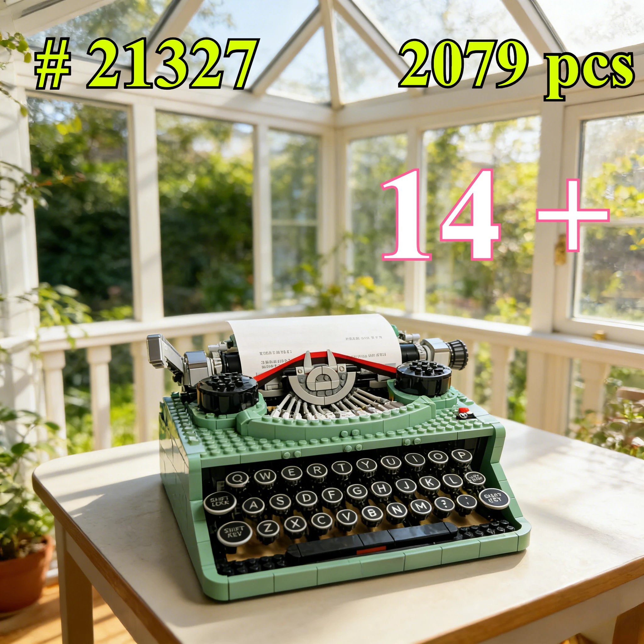 nostalgic-classic-typewriter-21327-building-blocks-sets-suitable-for-birthday-gifts-compatible-with-legoed-particles-，2079pcs