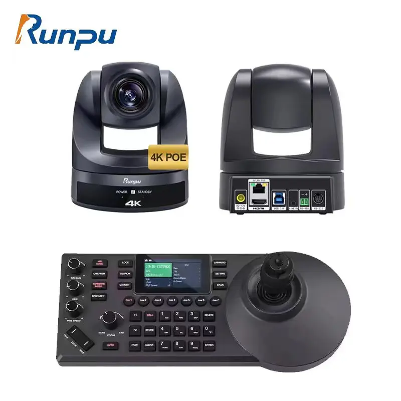 Runpu HK10UH أحداث رياضية رائعة بث 4K 8MP 20X زووم بصري PTZ كاميرا مؤتمرات hd mi مع مجموعة عصا التحكم ip OBS vMix #1