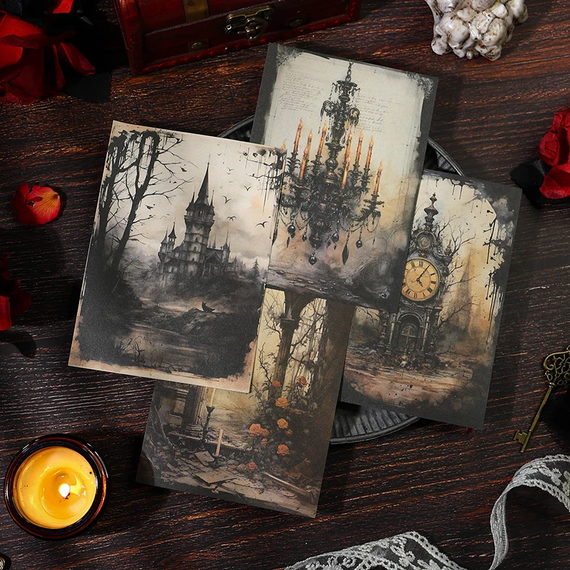 20 sztuk Halloween Vintage Dark Series materiał dekoracyjny papier idealny do dziennika kolaż Scrapbooking DIY artykuły papiernicze