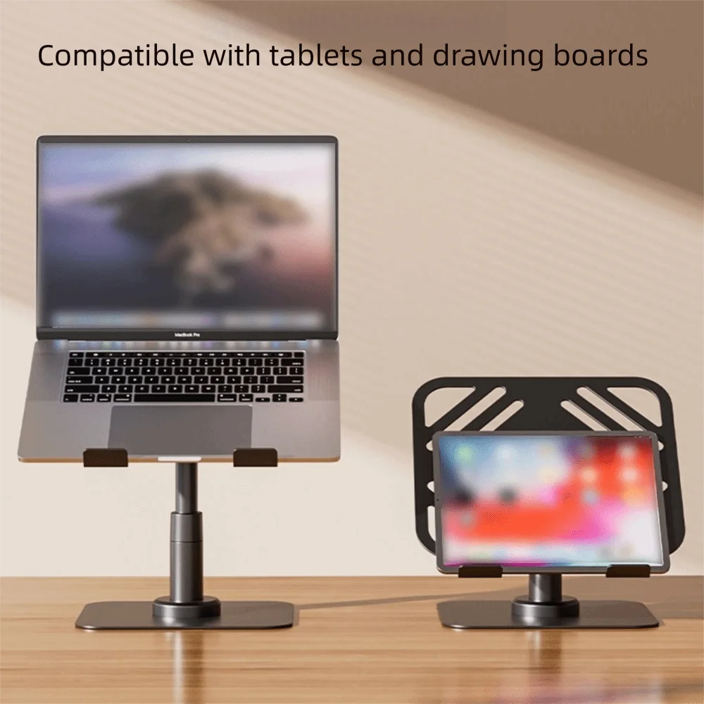 

Регулируемая по высоте вращающаяся подставка для ноутбука с противоскользящим основанием, вентилируемой конструкцией и держателем для проектора, прочная конструкция