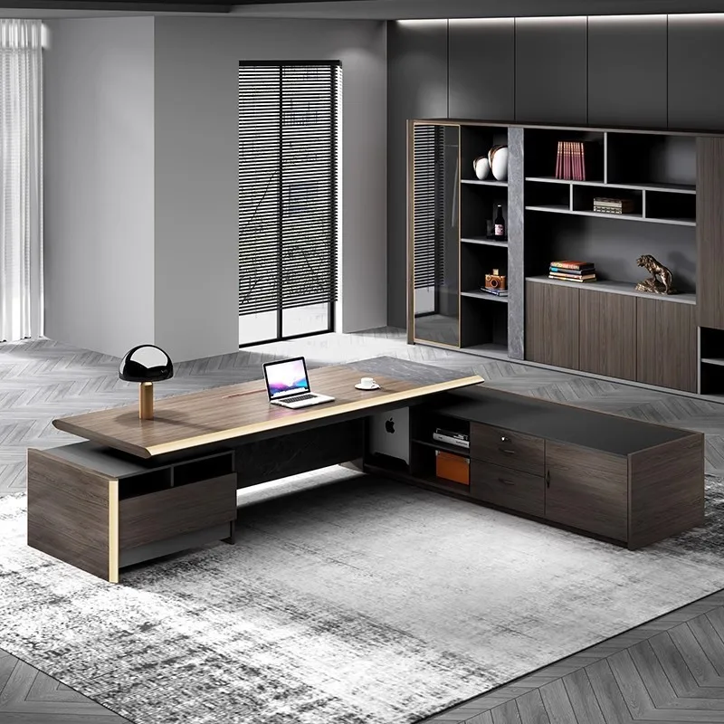 Boss's desk is simple, modern atmosphere, president's desk and  combination, new Chinese-style office, single-person large