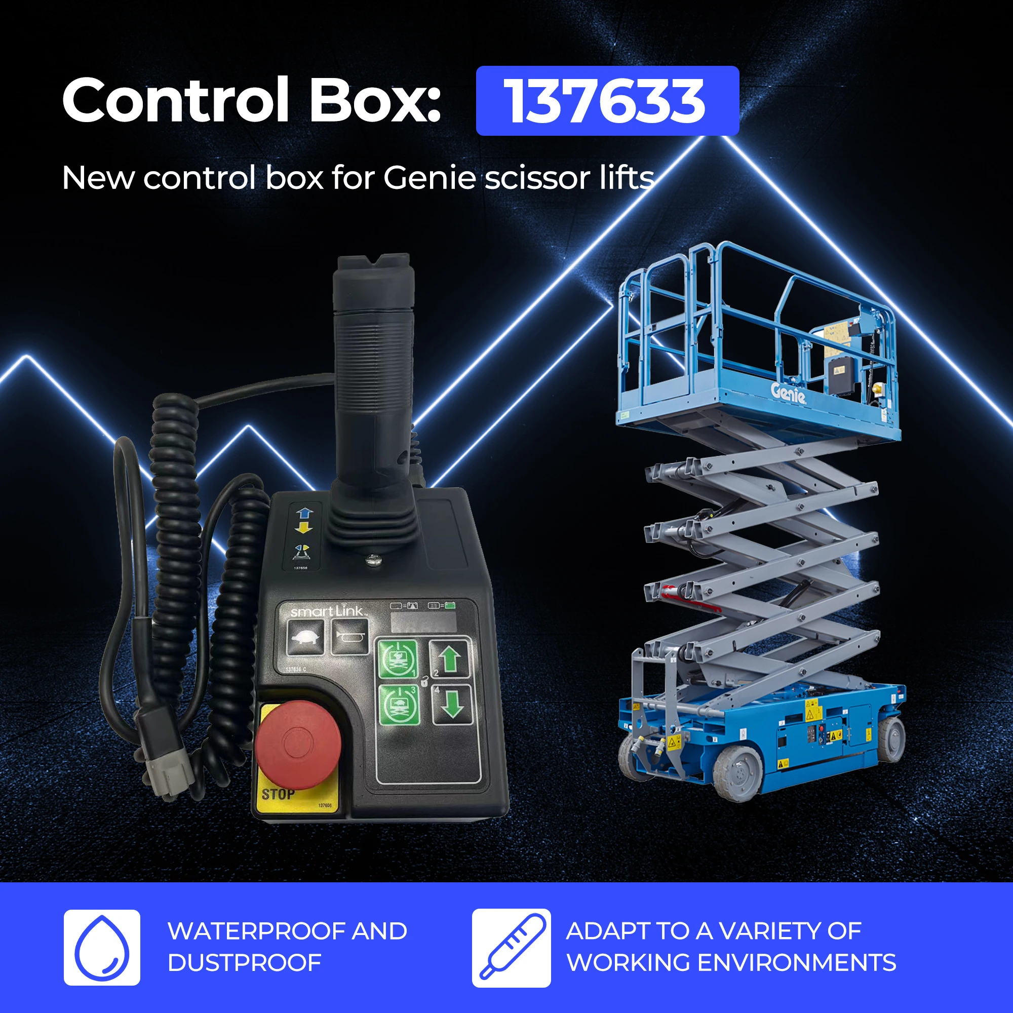 Control Box 137633GT for Genie Gen 6 GS-1530/1532/1930/1932/2032/2046/2632/2646 AV/2646 AV35/3246/4047