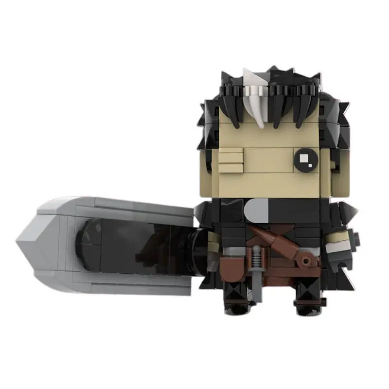 Figurine d'action d'anime classique, armure noire, blocs de construction, personnage de jeu MOC, épée, guerrier du vent, modèle DIY, jouet pour enfants, cadeau