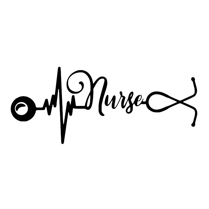 

16.8*7CM Car Decals For Love Nurse Heartbeat Lifeline Vinyl Stickers Fashion Personality Creativity Car accessories