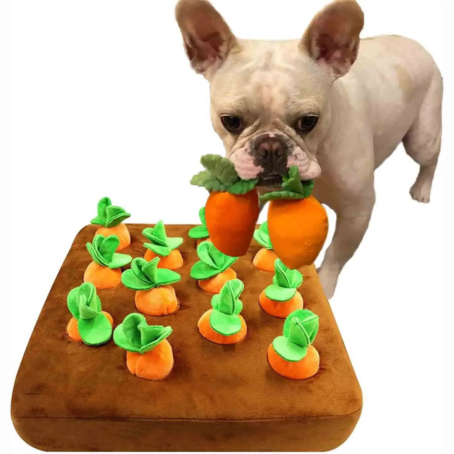 Plush Dog Toys Carrot Pulling Interactive Training Pet Toy for Foraging Sniffing Training to Eliminates Boredom and Stress