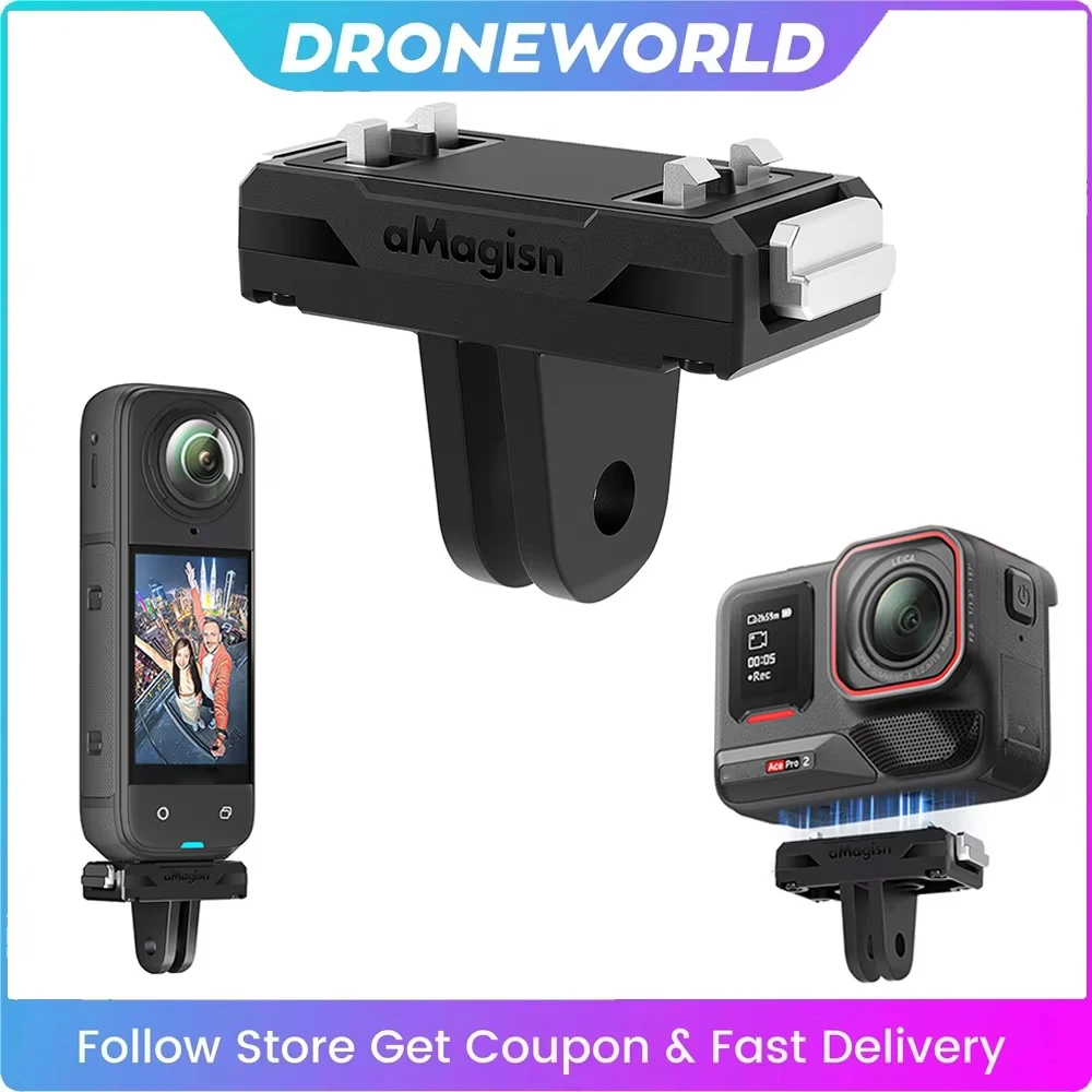 محول مغناطيسي جبل ل Insta360 X5 Ace Pro 2 عمل كاميرا الإفراج السريع جبل ل Insta360 Ace تمديد دعم الملحقات
