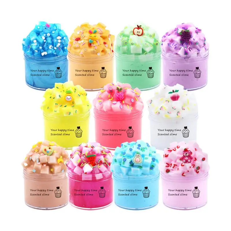 

Jelly Squeeze Cube 11pcs Cute Stress Relief Toy With Charm Non-Sticky Super Soft Stress Relief Sensory Toy For Girls And Boys