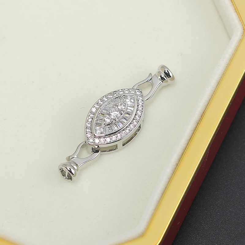 1 Piece of Gold-plated Copper Zirconia Pearl Necklace Bracelet Connector DIY Jewelry Making Materials Accessories Wholesale